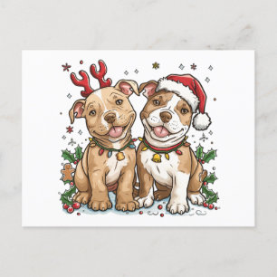 Julpit Bull Dogs Vykort