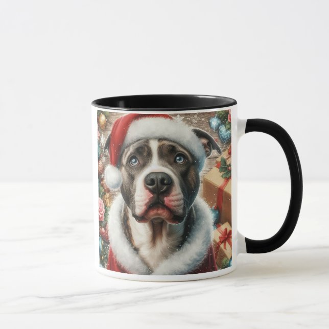Julpit Bull Helgdag Coffee Mugg (Höger)