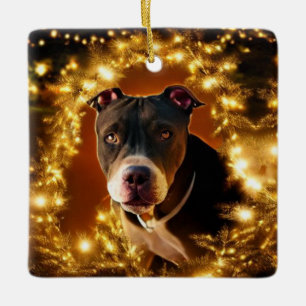 Julpit Bull Julgransprydnad Keramik
