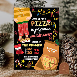 Julpizza och pyjamasas julfest inbjudningar