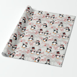 Julpjäser Peppermynt Penguins Presentpapper