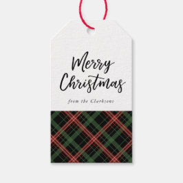 Julpläd, julgåvamärkre presentetikett