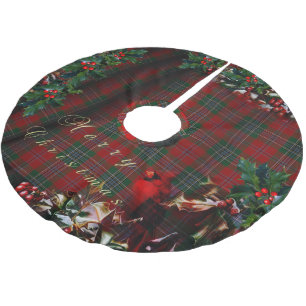 Julplädkardinal Julgransmatta Borstad Polyester