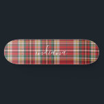 Julplagd Rustic Red Grönt White Personalize Mini Skateboard Bräda 18,5 Cm<br><div class="desc">Vit skateboard för Julskägret Rustic Red Grönt. Perfekt för träning och som en stuffare. Andra tjära och pläterade baljväxter som också finns i denna butik</div>