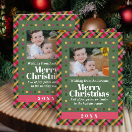 Julplaid familjefoto Semesterns vykort