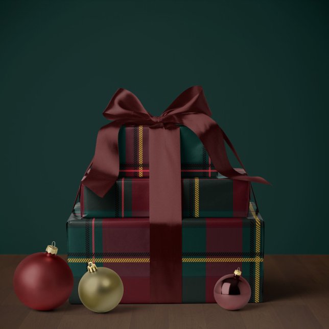 Julplaid klassisk semester enkel presentpapper (Skapare uppladdad)