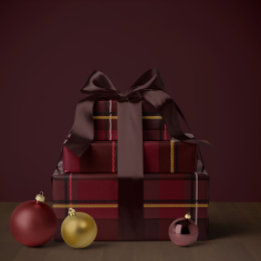 Julplaid klassisk semester enkel presentpapper