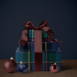 Julplaid klassisk semester enkel presentpapper