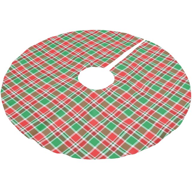 Julplaid Trädskört Julgransmatta Borstad Polyester (Vinklad)