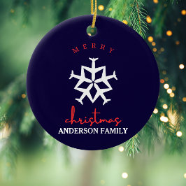 Julplan Snowflake Photo Funny Aviation Julgransprydnad Keramik