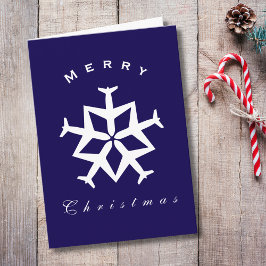 Julplan Snowflake Photo Funny Aviation Kort