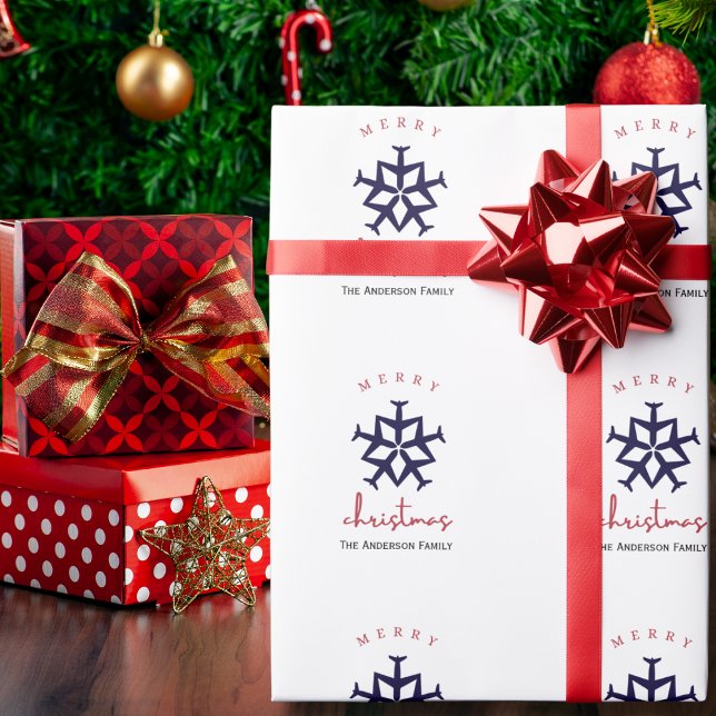 Julplan Snowflake Photo Funny Aviation Presentpapper (Skapare uppladdad)