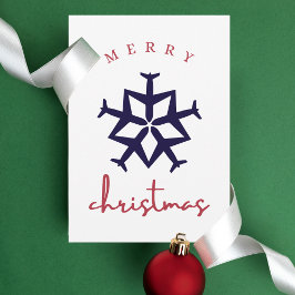 Julplan Snowflake Simpl Funny Aviation Vykort