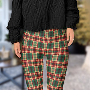 Julplanerad effekt kontrollerad leggings