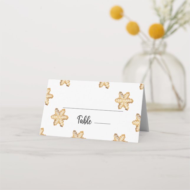 Julplatskort för pepparkaksgubbe placeringskort (Framsida)