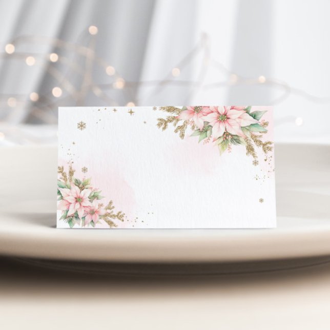 Julplatskort rosa snöflingor kort (Skapare uppladdad)