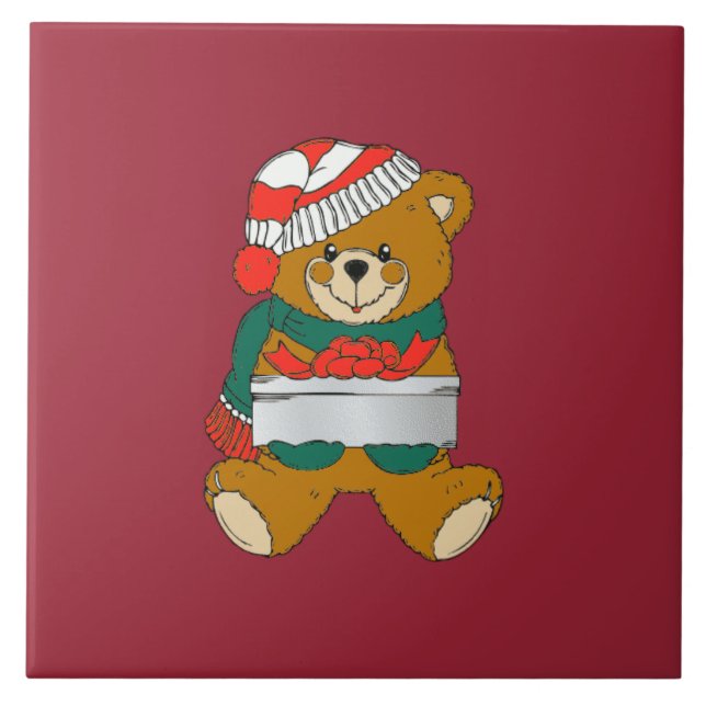 Julplatt Teddybjörn Kakel (Framsidan)