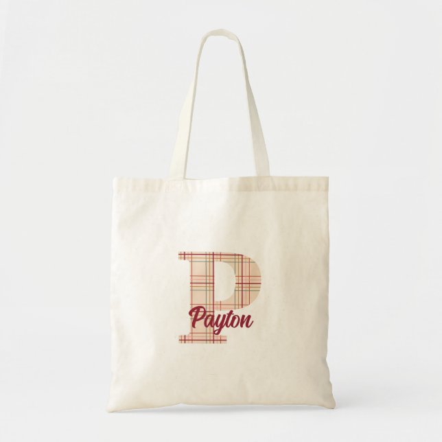 Julplatta monogram-personlig tygkasse (Framsidan)