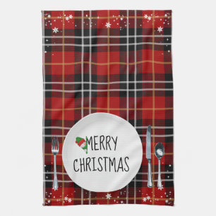 Julplatta på Tartan Play Kitchen Towel Kökshandduk