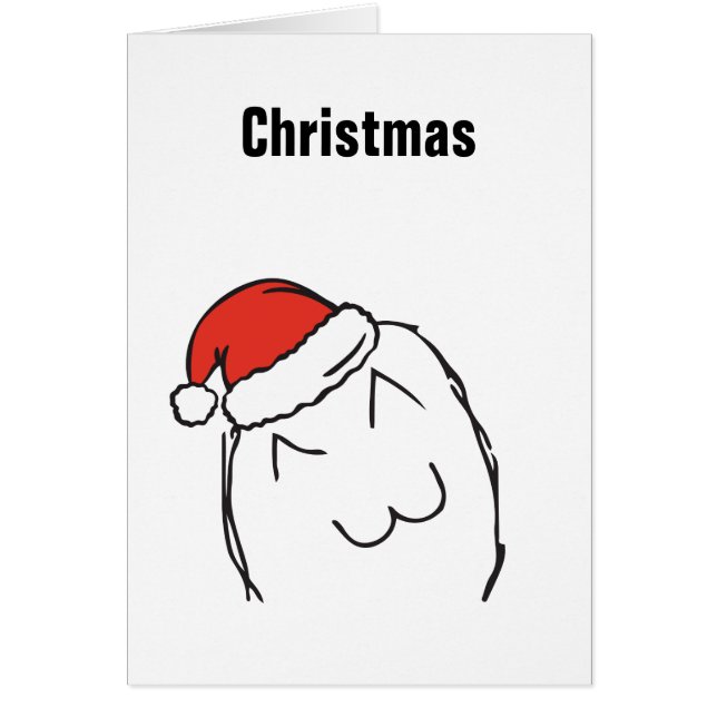 JulPM Troll Le Me Naive Anpassningsbar EDITABLE Hälsningskort (Framsidan)