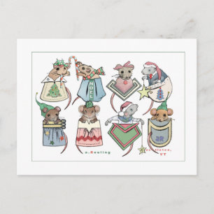 Julpocket Mice Vykort