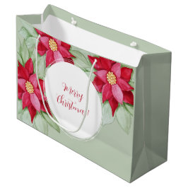 Julpoinsettia Akvarell Handmålad