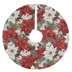 Julpoinsettia – Blomsterarrangemang för högtider Julgransmatta Borstad Polyester