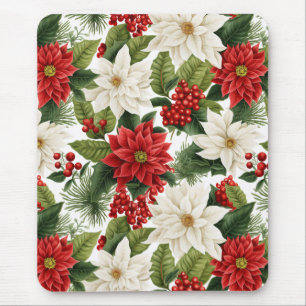 Julpoinsettia – Blomsterdesign för högtider Musmatta