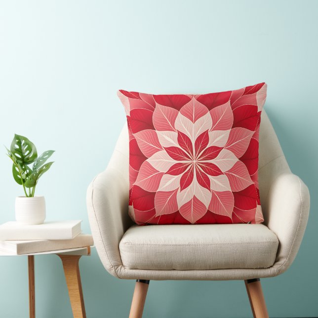 Julpoinsettia Festivt  Kudde (Stol)