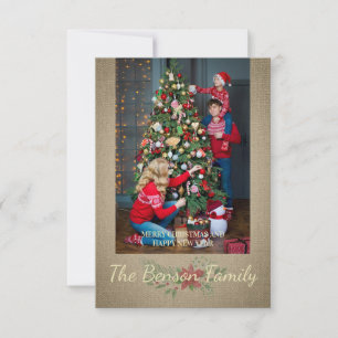 Julpoinsettia Foto Familj Textil Struktur Anteckningskort