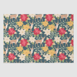 Julpoinsettia hjort mönster