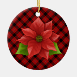 Julpoinsettia keramisk julgransprydnad keramik