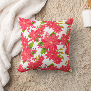Julpoinsettia Vit Kudde