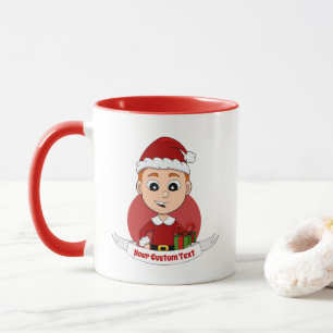 Julpojken tecknad mugg