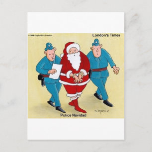Julpolis Roliga julklappar och t-shirts Helg Vykort