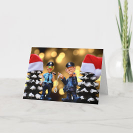 Julpolisar Julhälsningar kortet Helgkort