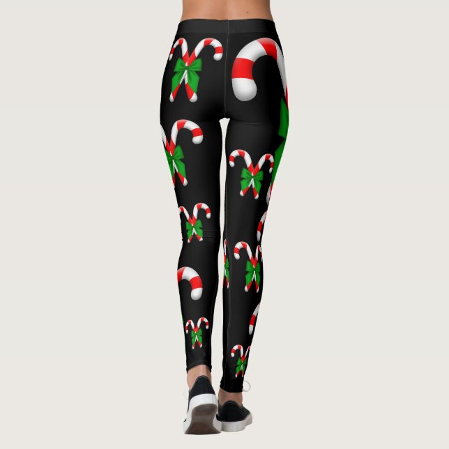 JulPolkagrisar Grönt Bow Leggings (Baksida)