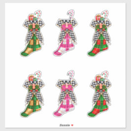 JulPolkagrisarna Julafton PCheckers P Klistermärken