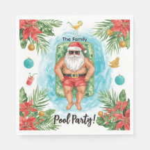Julpoolfest med Tomte