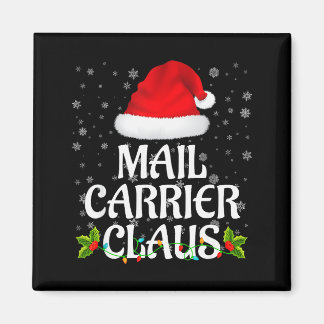 Julpost Claus Julbelysning Pyjamas Familj Magnet