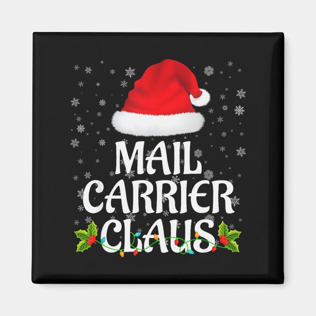 Julpost Claus Julbelysning Pyjamas Familj  Magnet (Framsidan)