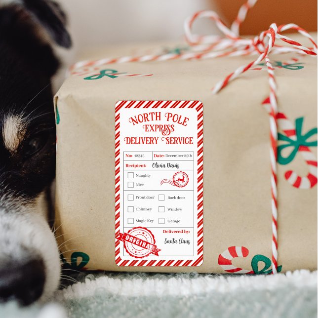 Julpost från Santa North Pole Delivery Fraktsedel (Skapare uppladdad)