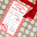 Julpost från Santa North Pole Delivery Rektangulärt Klistermärke<br><div class="desc">Julpost från Santa North Pole Delivery Rectangular Sticker</div>