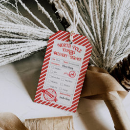 Julpost Från Tomte Stallet Leverans Presentetikett