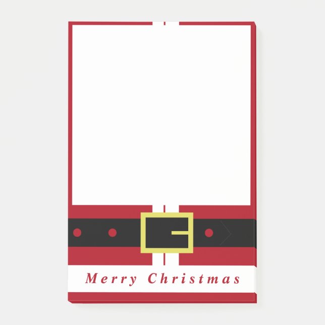 Julpost: Notes Santa Gift - Roligt Post-it Block (Framsida)