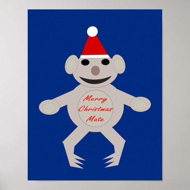 Julposter med australiensisk koalabjörn poster (Framsidan)