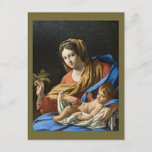 Julpostkort för Madonna och barn jul Vykort
