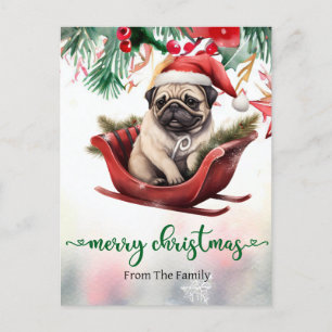 Julpostkort med Puggle-tema Vykort