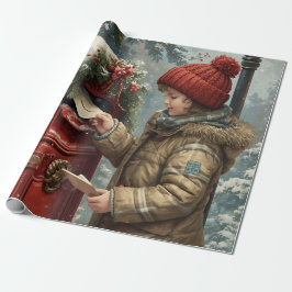 Julpostlåda festiv vinterpresent presentpapper