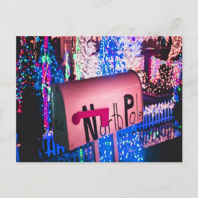 Julpostlåda Tomte Nordpolen Vykort (Framsida)